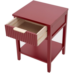Monti Single Drawer Red Bedside Table - Wilko - thumbnail 6