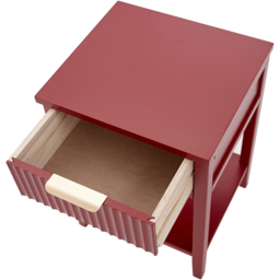 Monti Single Drawer Red Bedside Table - Wilko - thumbnail 7