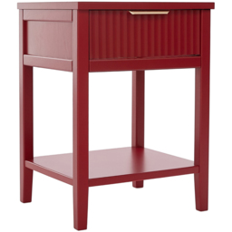Monti Single Drawer Red Bedside Table - Wilko - thumbnail 3