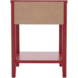 Monti Single Drawer Red Bedside Table - Wilko - thumbnail 5