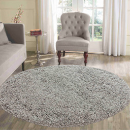 Desire Rugs Oxford Grey Plain Round Shaggy Rug 120 x 120cm - Wilko - thumbnail 3
