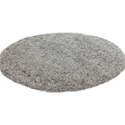 Desire Rugs Oxford Grey Plain Round Shaggy Rug 120 x 120cm - Wilko - thumbnail 1