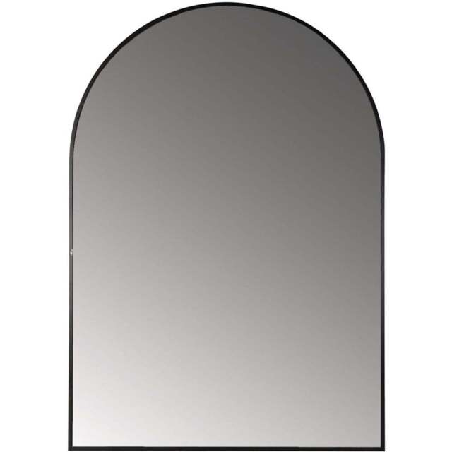 Black Metal Arch Mirror 100 x 70cm - The Port. Co Gallery - Wilko