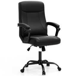 Costway Black Ergonomic High Back Swivel Office Chair - Size: 68 x 54 x 26cm - Multi - Wilko - thumbnail 3