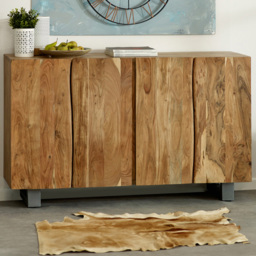 Brooklyn Barima 4 Door Wooden Sideboard - Brown - Wilko - thumbnail 1