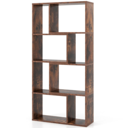 Costway 8 Cube Brown Geometric Bookshelf - Size: 8 Shelf - Wilko - thumbnail 3
