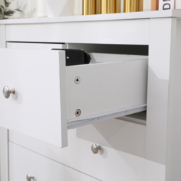FurnitureHMD 5 Drawer White Wooden Chest of Drawers - Wilko - thumbnail 6