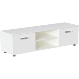 Vida Designs Cosmo 2 Door 2 Shelf White Medium TV Unit - Size: 40 x 140 x 38cm - Wilko - thumbnail 3