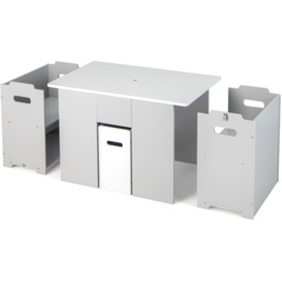Costway 4 in 1 Grey Kids Table and Chair Set - Size: 83 x 55 x 16cm - Wilko - thumbnail 3