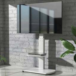 TTAP Single Shelf White Freestanding TV Stand - Size: 117.6 x 60 x 40cm - Wilko