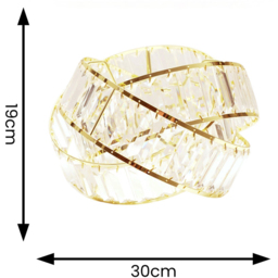 ValueLights Hudson Gold and Clear Acrylic Jewel Intertwined Easy Fit Lamp Shade - Wilko - thumbnail 6