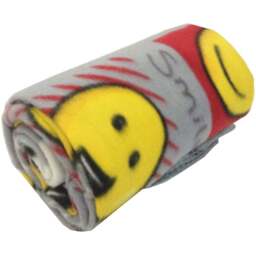Velosso Grey Expressions Polar Fleece Throw 127 x 152cm - Size: 127 x 152 x 1cm - Wilko - thumbnail 1