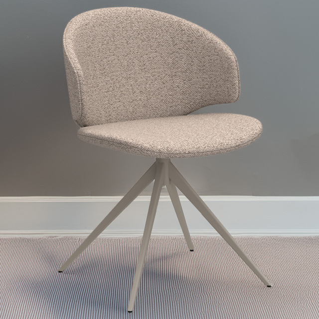 Florence Ella Beige Swivel Dining Chair - Size: Single - Cream - Furniture To Go - Wilko - image 1