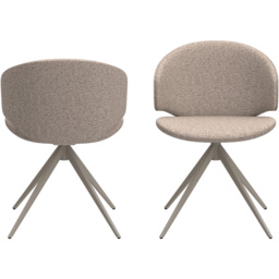 Florence Ella Beige Swivel Dining Chair - Size: Single - Cream - Furniture To Go - Wilko - thumbnail 4