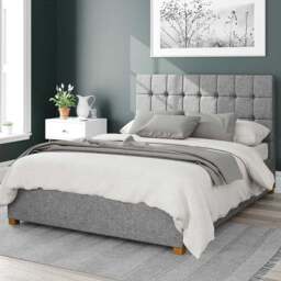 Aspire Sinatra Small Double Grey Saxon Twill Ottoman Bed - Aspire Beds - Wilko - thumbnail 1