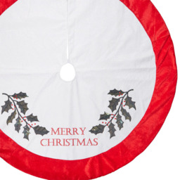 Sparkly Holly Tree SkirtWhite and Red - Wilko - thumbnail 3