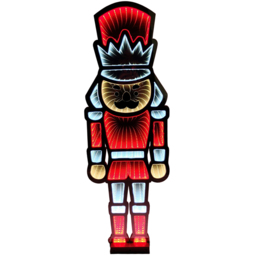 Samuel Alexander Red and White LED Infinity Standing Nutcracker Christmas Decoration 74cm - Size: 74 x 17 x 12cm - Wilko - thumbnail 3