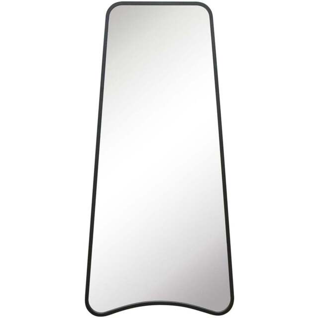 MirrorOutlet The Coartans Black Metal Trapezoid Wall Mirror 180 x 85cm - Wilko - image 1
