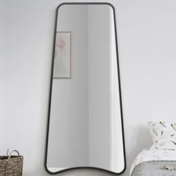 MirrorOutlet The Coartans Black Metal Trapezoid Wall Mirror 180 x 85cm - Wilko - thumbnail 3