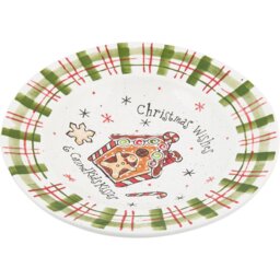 Festive Stone Gingerbread Bowl - White - Wilko