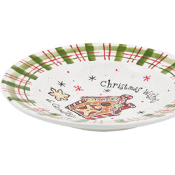 Festive Stone Gingerbread Bowl - White - Wilko - thumbnail 5