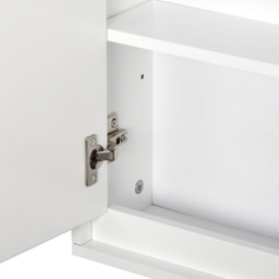 Portland White Wall Mounted Mirror Bathroom Cabinet - Size: 48 x 14.5 x 45cm - Wilko - thumbnail 6