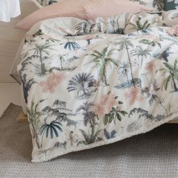 Linen House Luana Single Fringed Duvet Cover Set - White - Wilko - thumbnail 5