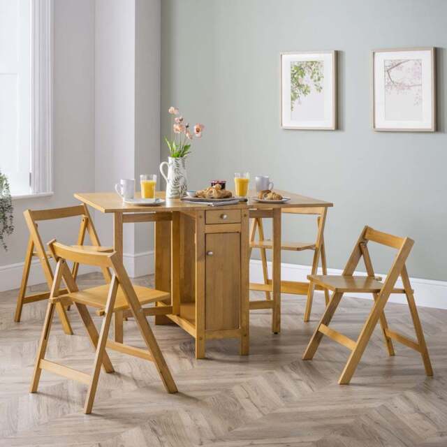 Julian Bowen Savoy Light Oak 4 Seater Dining Set - Wood - Wilko - image 1