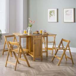 Julian Bowen Savoy Light Oak 4 Seater Dining Set - Wood - Wilko - thumbnail 1