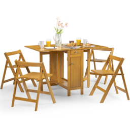 Julian Bowen Savoy Light Oak 4 Seater Dining Set - Wood - Wilko - thumbnail 3