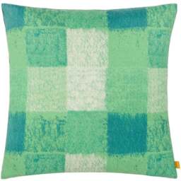 furn. Alma Green Check Cushion - Size: 50 x 50cm - Wilko - thumbnail 1