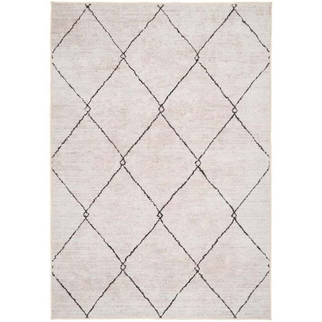 Kukoon Trellis Modern Abstract Beige Grey Washable Rug 240 x 330cm - n/a - Wilko - image 1