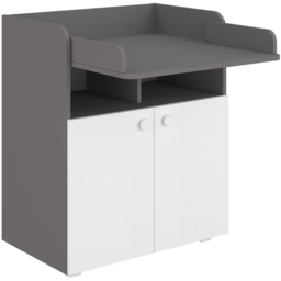 Shefa 700 2 Door 2 Shelf Grey and White Kids Changing Unit - Size: 86 x 70 x 47cm - Wilko - thumbnail 3