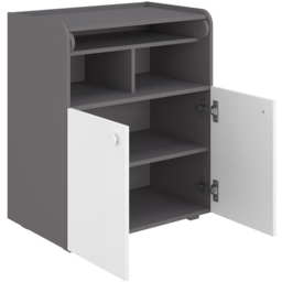 Shefa 700 2 Door 2 Shelf Grey and White Kids Changing Unit - Size: 86 x 70 x 47cm - Wilko - thumbnail 5