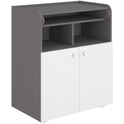Shefa 700 2 Door 2 Shelf Grey and White Kids Changing Unit - Size: 86 x 70 x 47cm - Wilko - thumbnail 4