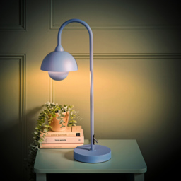 ValueLights Tilly Pastel Sky Blue Arched Dome Shade Metal LED Table Lamp - Size: 160 x 45.5 x 30cm - Yellow - Wilko - thumbnail 7