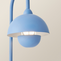 ValueLights Tilly Pastel Sky Blue Arched Dome Shade Metal LED Table Lamp - Size: 160 x 45.5 x 30cm - Yellow - Wilko - thumbnail 4