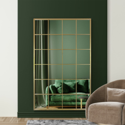 The Fenestra Gold Window Leaner Wall Mirror 174 x 110cm - MirrorOutlet - Wilko - thumbnail 3