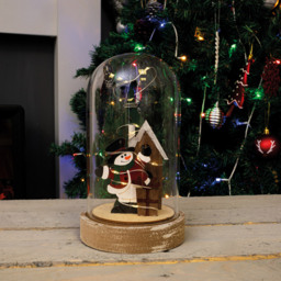 St Helens Light Up Christmas Festive Scene Cloche 20cm - Size: 11 x 11 x 20cm - Multi - Wilko - thumbnail 4