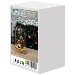 St Helens Light Up Christmas Festive Scene Cloche 20cm - Size: 11 x 11 x 20cm - Multi - Wilko - thumbnail 5