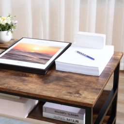 Portland Adjustable Drafting Table with 15 Level Tabletop - Size: 120 x 60 x 75cm - Brown - Wilko - thumbnail 5