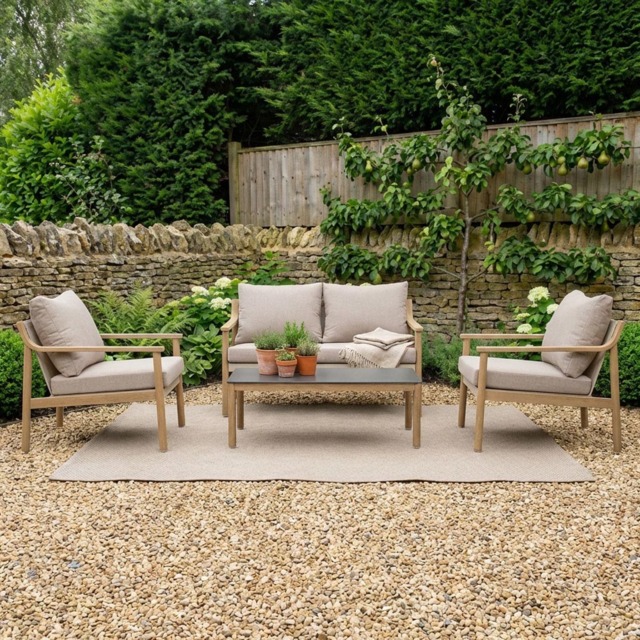 Newmarket 4 Seater Sofa Set - Size: 2 Seater - Cream - Malay - Wilko - image 1