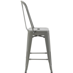 FWStyle Silver Gloss Metal Bar Chair 4 Pack - Size: Set of 4 - Wilko - thumbnail 4