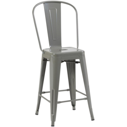 FWStyle Silver Gloss Metal Bar Chair 4 Pack - Size: Set of 4 - Wilko - thumbnail 3
