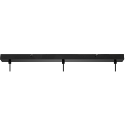 Cosylyte Kingston 3 Light Clear Ribbed Glass Bar Pendant Light - Size: 64 x 22 x 19.5cm - Black - Wilko - thumbnail 7