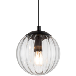 Cosylyte Kingston 3 Light Clear Ribbed Glass Bar Pendant Light - Size: 64 x 22 x 19.5cm - Black - Wilko - thumbnail 6