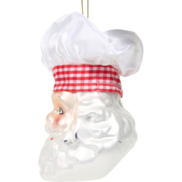 Glass Chef Santa Decoration White - Candy Cane Lane - Wilko - thumbnail 4