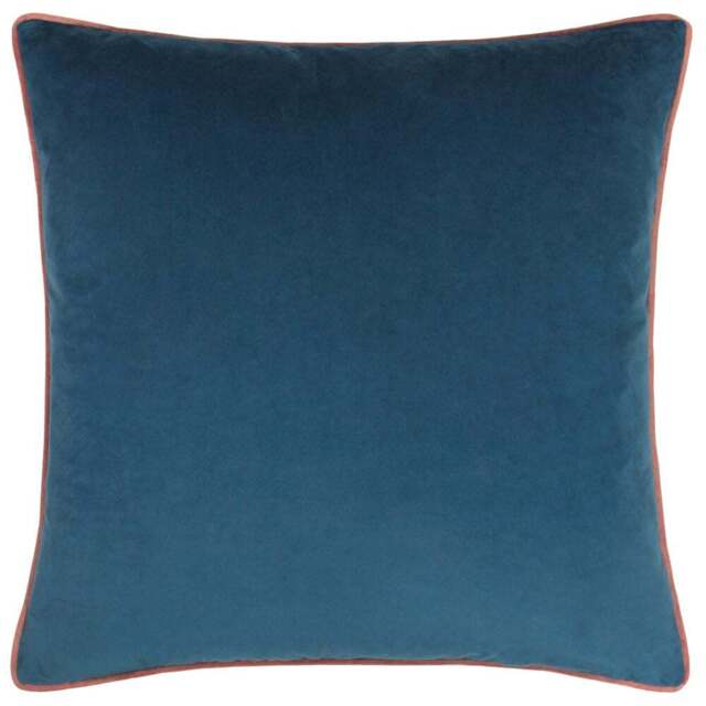 Paoletti Meridian Petrol Blush Velvet Cushion - Size: 55 x 55 cm - Multi - Wilko - image 1