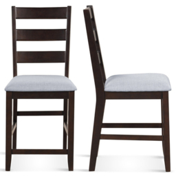Costway Brown Counter Height Bar Stool Set of 2 - Size: 112 x 50 x 36cm - Wilko - thumbnail 4