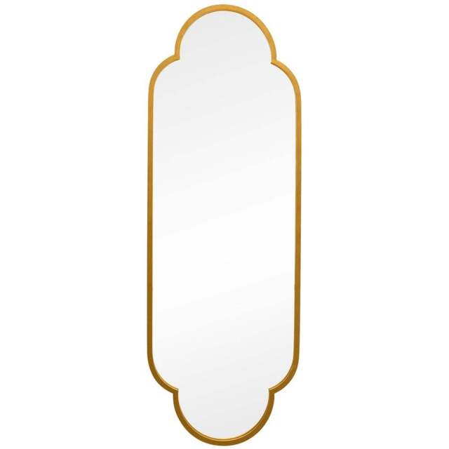 MirrorOutlet The Duplici Gold Metal Double Arched Oval Wall Mirror 170 x 59cm - Wilko - image 1
